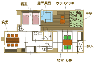 間取り図|湯河原温泉旅館おんやど惠